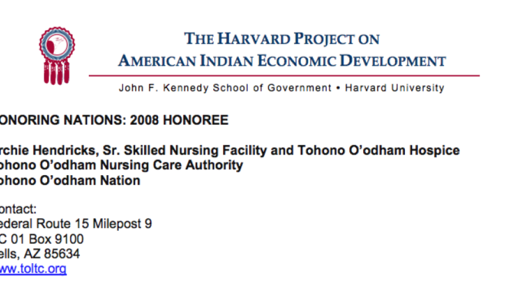 Honoring Nations All Stars Profile Tohono O Odham Nursing Care Honoring Nations All Stars Profile Tohono O Odham Nursing Care